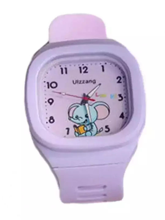 Nubi Ceas analogic pentru copii cu curea din silicon Violet
