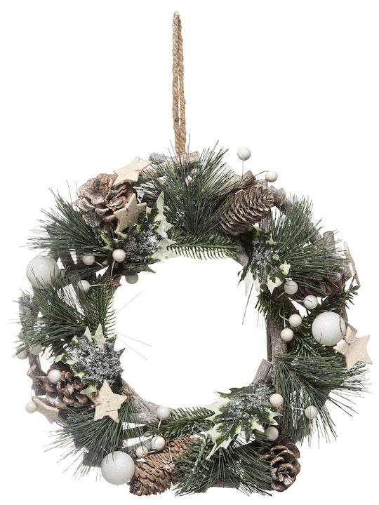 Atmosphera Weihnachtskranz mit 30cm Durchmesser As Nature Zweige Weiß