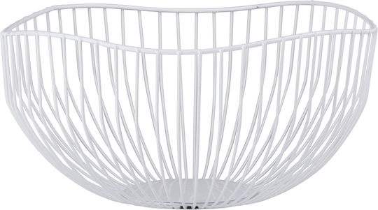 Alpina Switzerland Obstschale Metallisch White 26x12x5cm