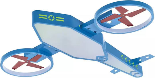 Kids Single Ceiling Light E27 Blue 58W