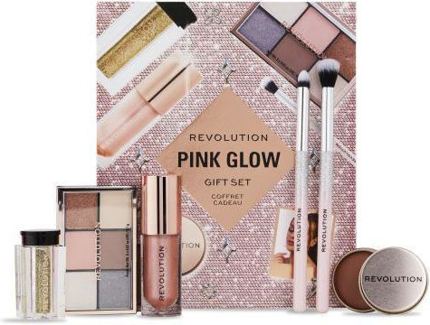 Revolution Beauty Set Cadou Pink Glow Seturi și Palete de Machiaj pentru Față, Ochi și Buze Pink Glow 2 Bucăți