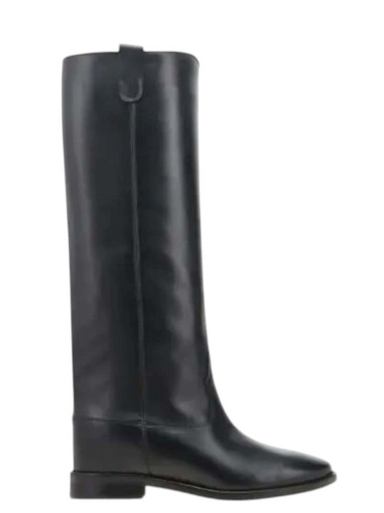 Kalogirou Leder Damenstiefel Schwarz