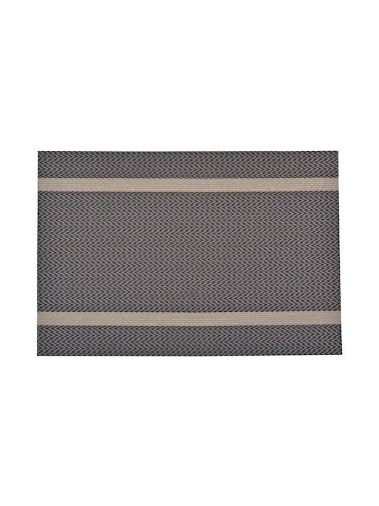Ankor Fabric Placemat μαύρο-μπεζ 45x30cm