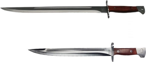Set cuțite de vânătoare și macetă model Ak, oțel inoxidabil, 39 cm, argintiu
