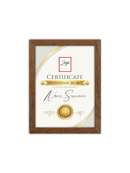 Κορνίζα Zep Certificate 21x29.7 Καφέ