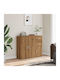 Sideboard made of Wood & Metal with Drawers Oak 91x29.5x75cm