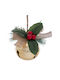 Hängendes Glocke Ornament Metallisch Gold 8cm