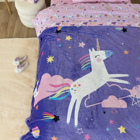 Palamaiki Kids Duvet Cover Single Purple 160x220cm