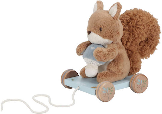 Little Dutch Pull-Along Toy Squirrel made of Wood with Music for 18++ Months