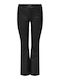 Women's Fabric Trousers Flared Black