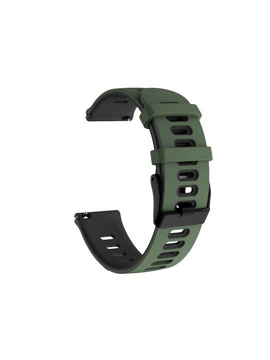 Dual Color Silicone Strap for Xiaomi Redmi Watch 5 Active Xiaomi Redmi Watch 5 Lite 48mm Army Green Black
