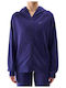 Women's Sweatshirt Jacket Hooded Blue