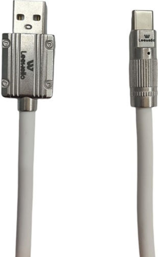 Leewello Lw-096 USB 2.0 Cable USB-C male - USB-A 120W PD Λευκό 3m