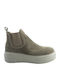 Leather Women's Ankle Boots Beige