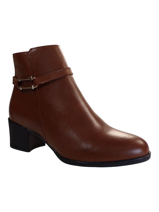 Softies Leather Women's Ankle Boots Tabac Brown