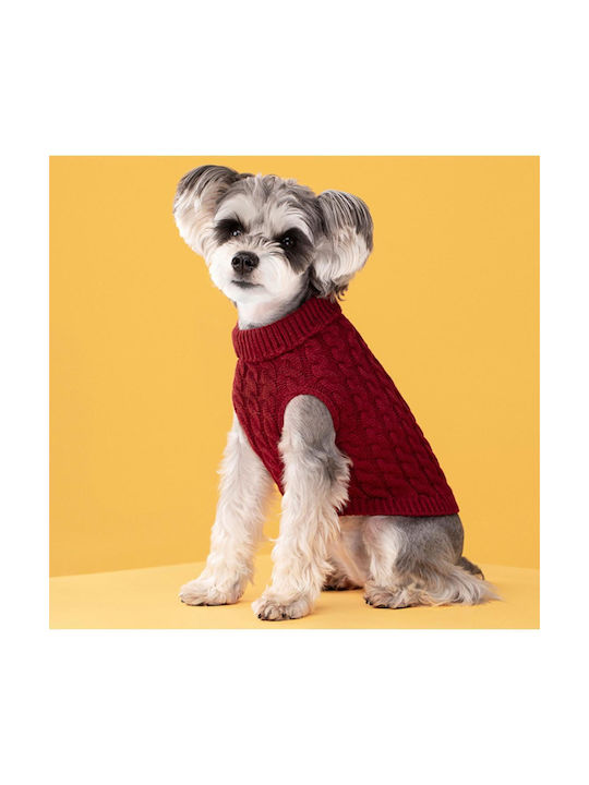Animal Strickpullover Hund in Rot Farbe 23cm.