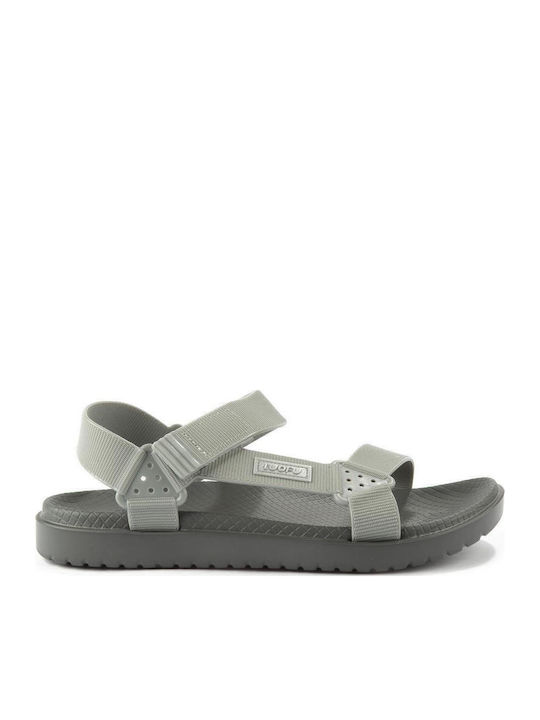 Fshoes Ανδρικά Σανδάλια σε Γκρι Χρώμα