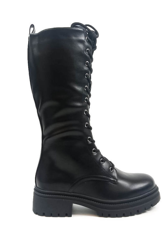 Plato Women's Boots with Laces Black