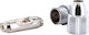 Schwaiger Konverter F-Stecker männlich zu F-Stecker weiblich Silber 1Stück