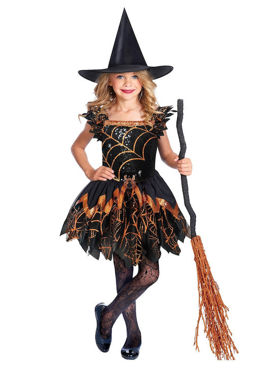 Kids Carnival Costume Spider Witch