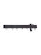 Import Hellas Heavy Duty One-Way Aluminum Roman Curtain Track Black 240cm 1991-23
