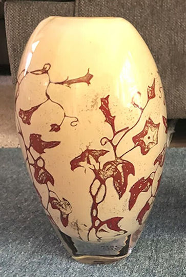 Kosta Boda Crystal Vase Beige 15x27cm