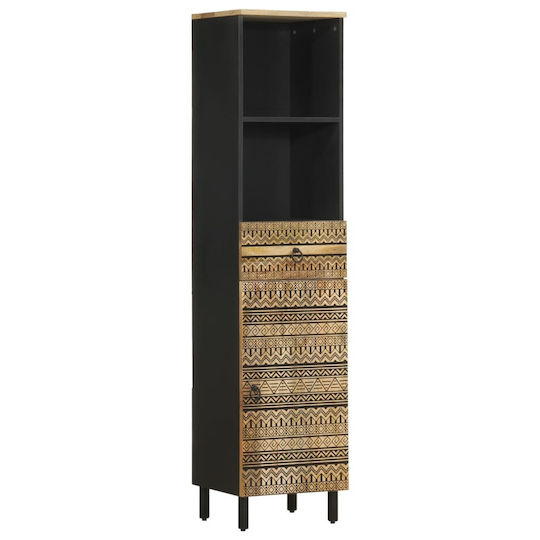 vidaXL Badezimmersäule Boden H38xB33.5xH160cm Schwarz