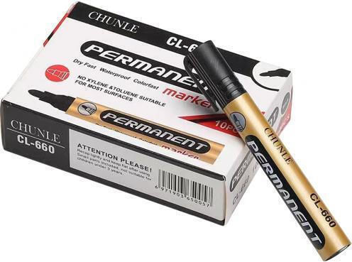 Ανεξίτηλοι Μαρκαδόροι Permanent Dry Fast Waterproof Colorfast Marker 10pcs Σετ 10τμχ