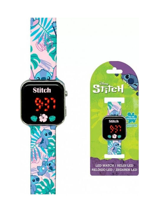 Kids Licensing Παιδικό Ψηφιακό Ρολόι Lilo Stitch Πολύχρωμο