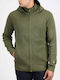 Men's Knitted Cardigan with Hood Khaki