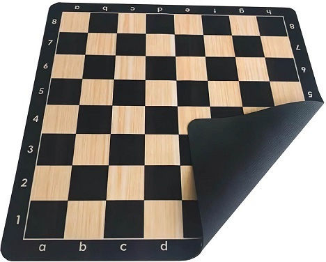 Kaissa Chessboard Mouse Pad Black Wooden Type 50×50 Magnetic Chess