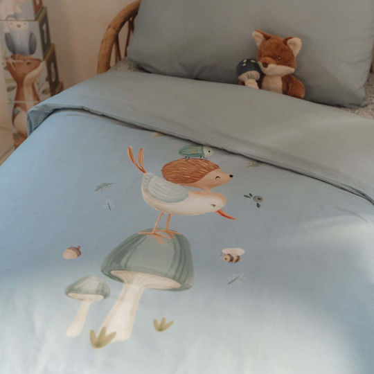 Little Dutch Βρεφική Παπλωματοθήκη Little Dutch Denim Blue Denim Blue 100x140εκ.