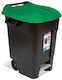 Tayg Plastic Wheeled Waste Bin 100lt with Pedal Gray