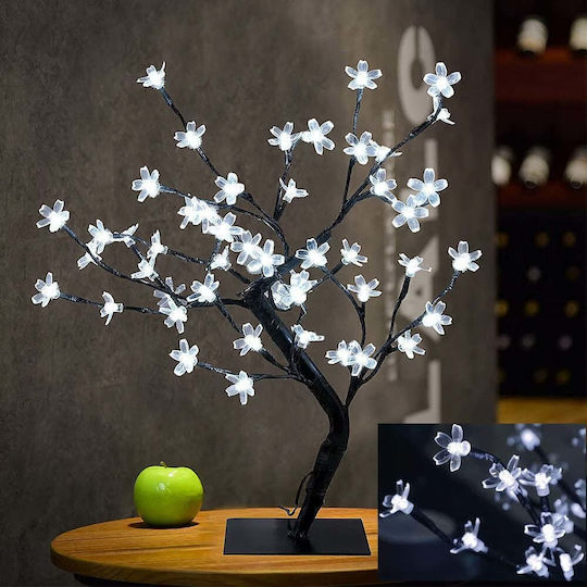Copac cu Flori de Cireș 36 Lămpi LED 40cm Înălțime Lumină Caldă Rece Alb Multicolor