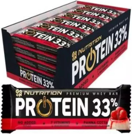 Go On Nutrition Premium Whey Μπάρες με 33% Πρωτεΐνη & Γεύση Panna Cotta 25x50gr