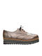 Women's Leather Oxford Shoes Μπρονζε