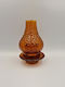 Tabletop Glass Oil Lamp Speckled Honey Color