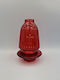 Tabletop Glass Vigil Oil Lamp Red Color