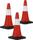 Set of 3 Traffic Cones Reflective Weighted 51cm...