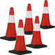 Set of 5 Traffic Cones Reflective Weighted 51cm...