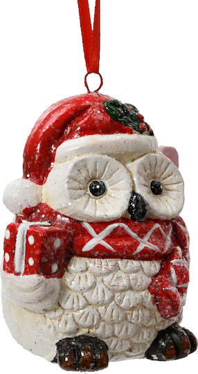 Hängendes Eule Ornament Keramisch 6.7x8.3cm