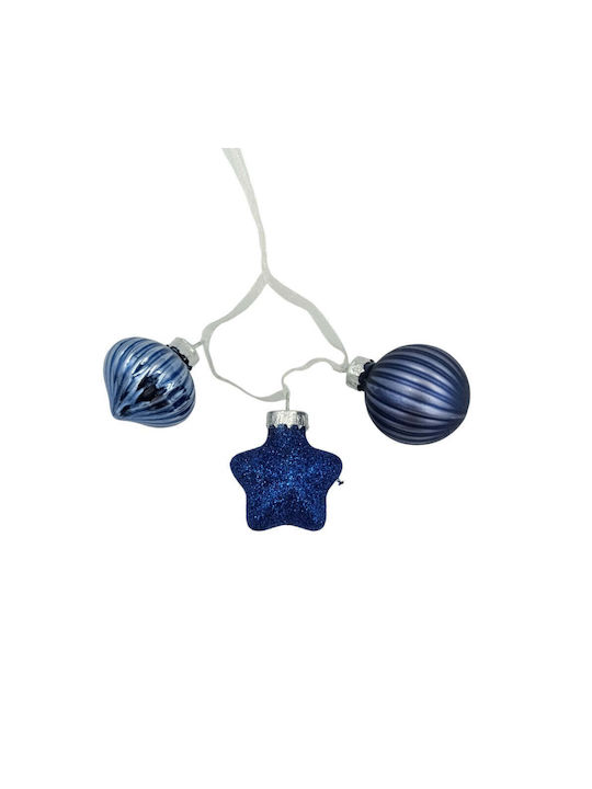 Hanging Ornament Blue Set 3pcs