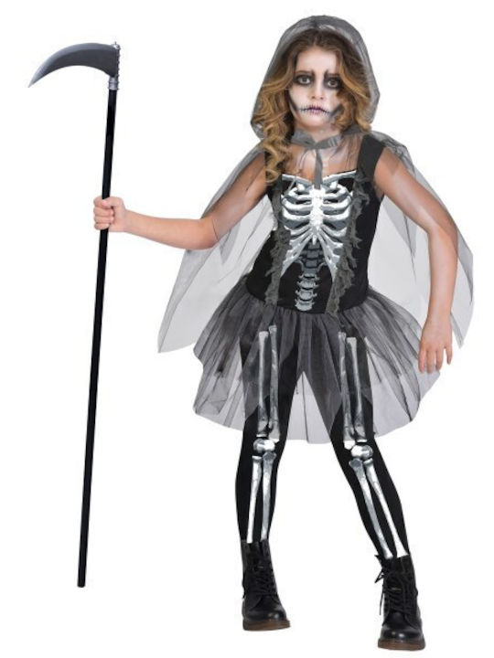 Kids Carnival Costume Skeleton Reaper