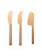 Mauviel 1830 Copper Cheese Knives Made of Stainless Steel 3 Pieces