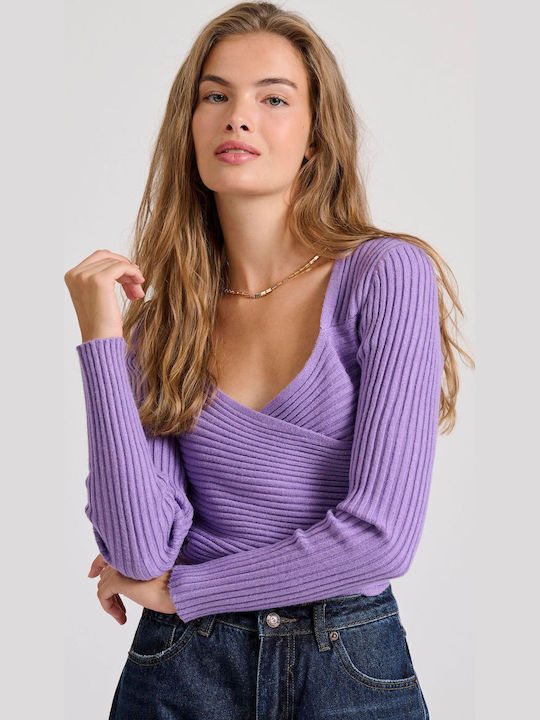 Funky Buddha Women's Long Sleeve Crop Sweater w...
