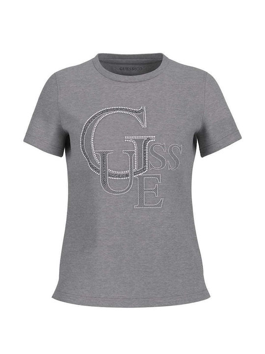 Guess Women's Blouse Cotton Short Sleeve grey