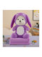 My Home Luxury Blanket Cot Fleece Purple with Animal Purple 100x150cm