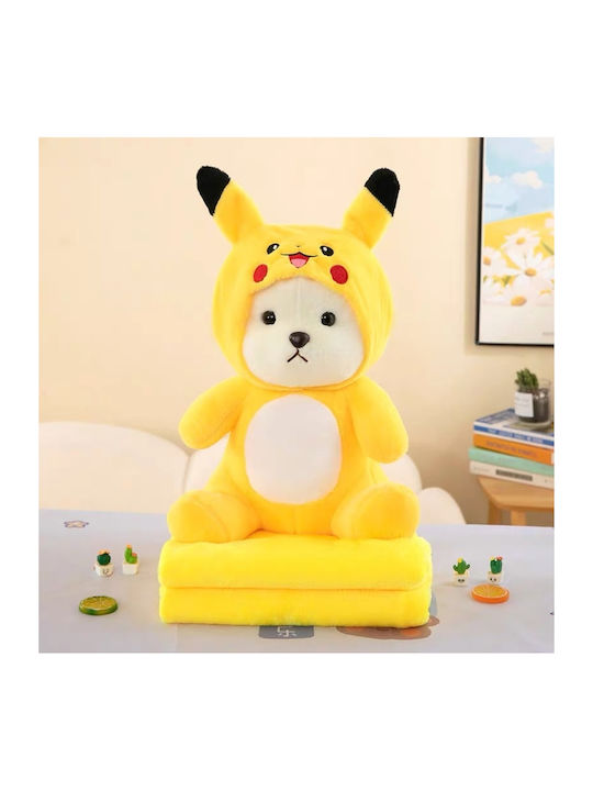 My Home Luxury Blanket Cot Fleece Yellow with Animal Yellow 100x150cm