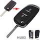 Car Key Shell with Blade with 2 Buttons for Citroen / Peugeot