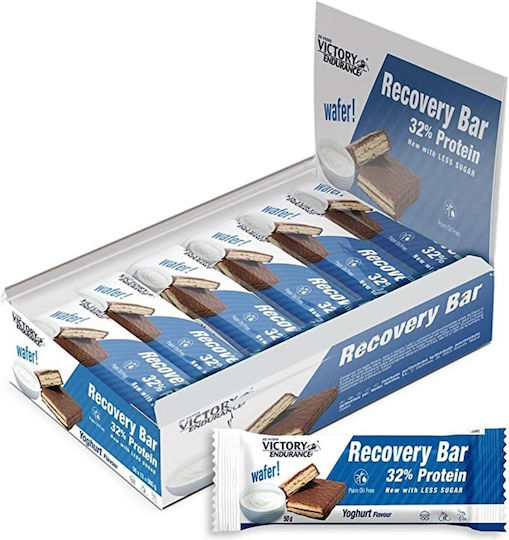 Weider Recovery Bar Victory Endurance Batoane cu 32% Proteină & Aromă Căpșuni 12x50gr